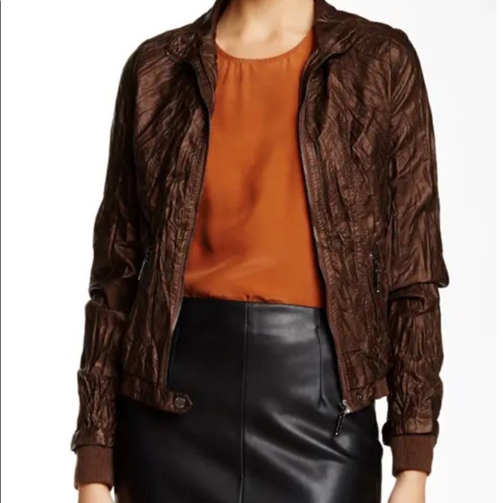 Vertigo Paris Distressed Faux Leather Jacket